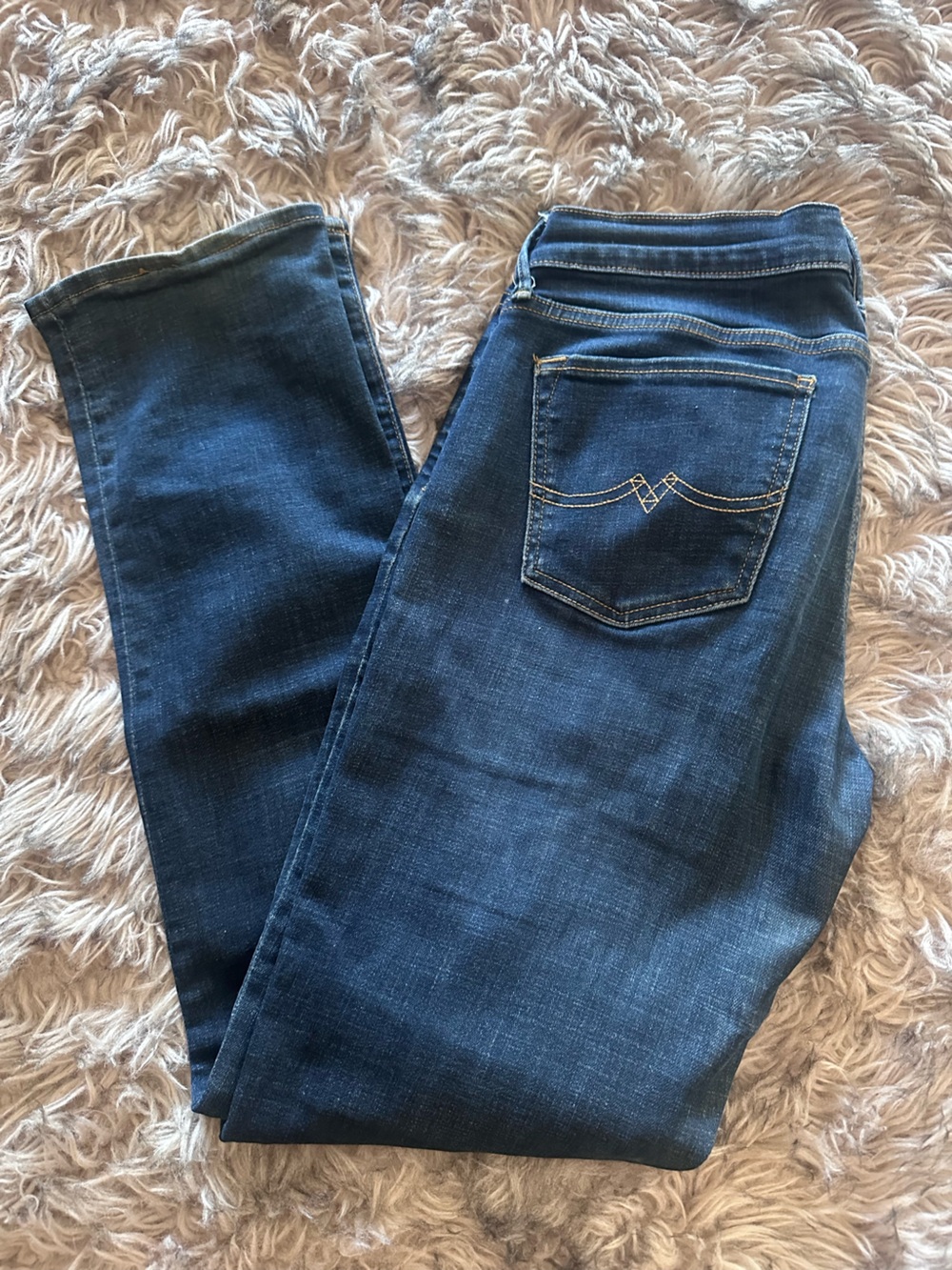 Lucky Brand Women's Skinny Jeans - Indigo Blue Denim with Contrast Stitching